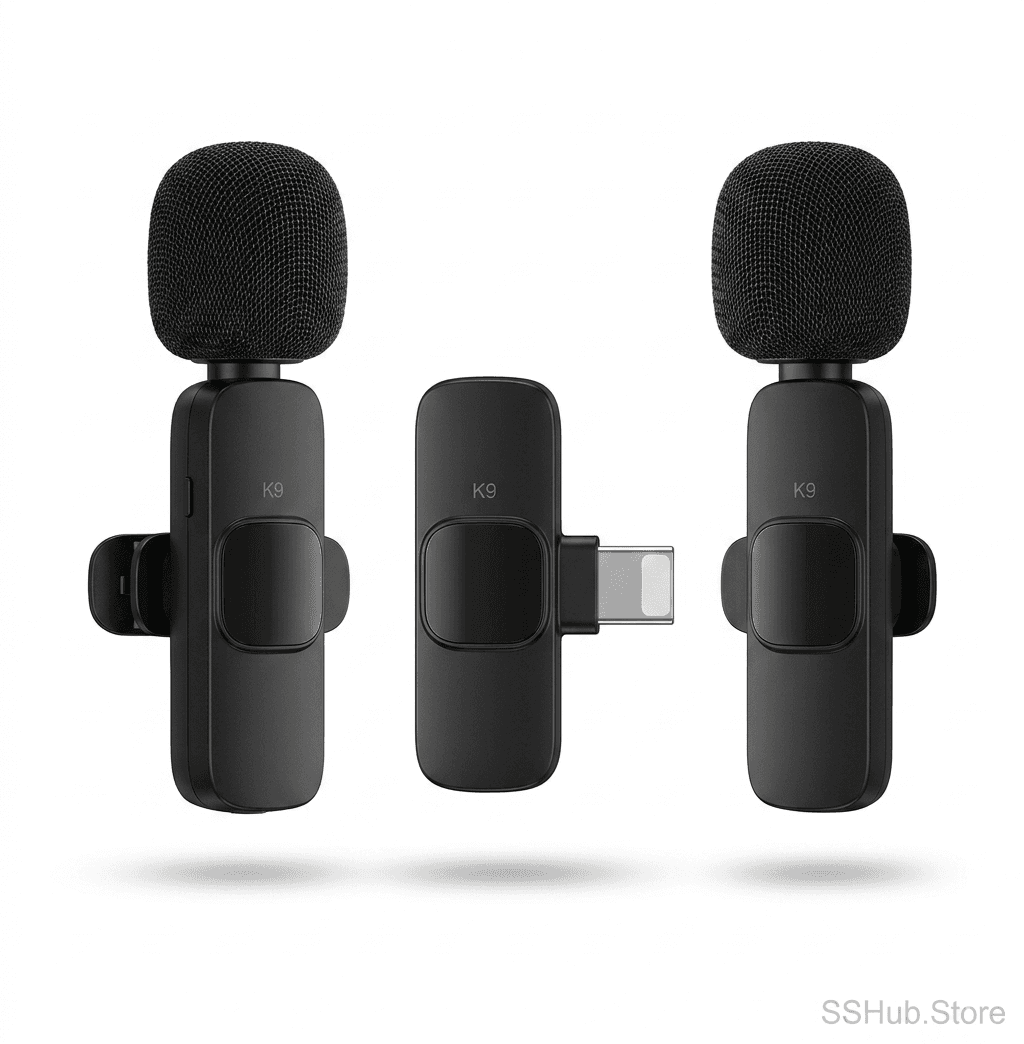 K9 Wireless Dual Lavalier Microphone for Smartphones