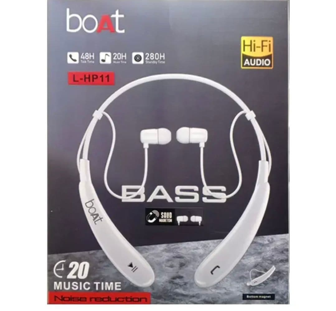 BoAt L-HP11 Wireless Neckband - White - product photo 2 - SSHUB