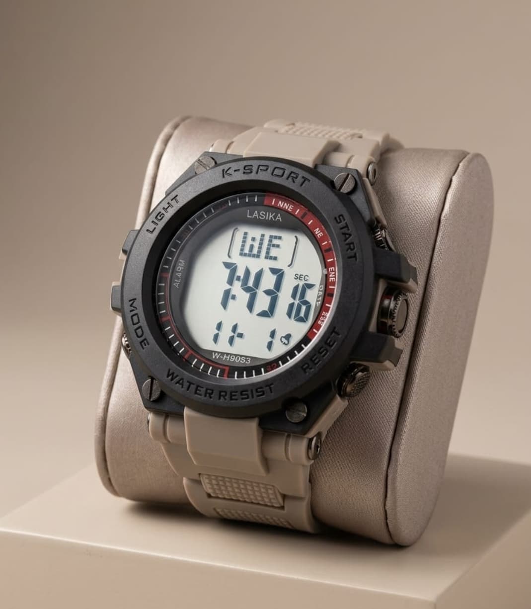 LASIKA K-Sport W-H9053 Digital Sports Watch, Sand/Black