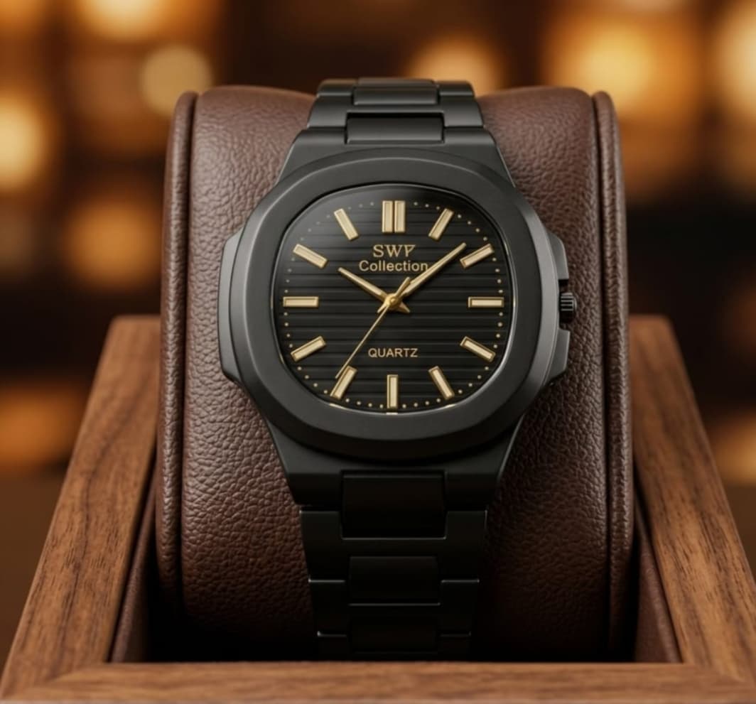 SWP Collection Black Gold Quartz Analog Watch